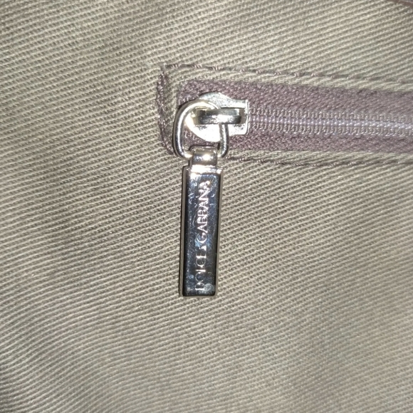 Dolce&Gabbana Beige Canvas Brown leather shoulder bag EUC Gorgeous! - Picture 9 of 9